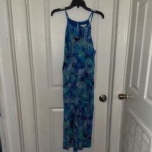 London Times Blue & Teal Printed Maxi shorts